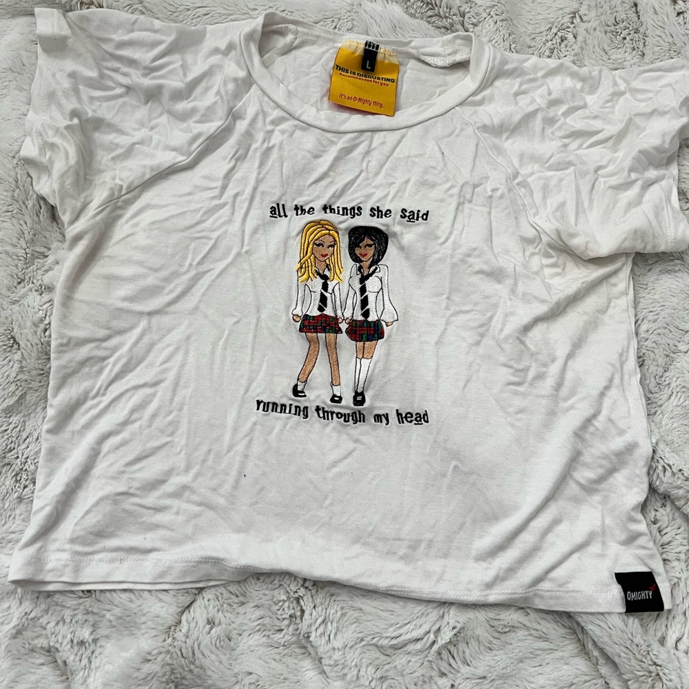 OMIGHTY All the things she said crop tee